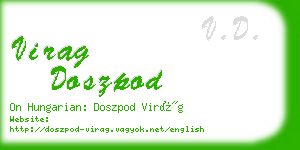 virag doszpod business card